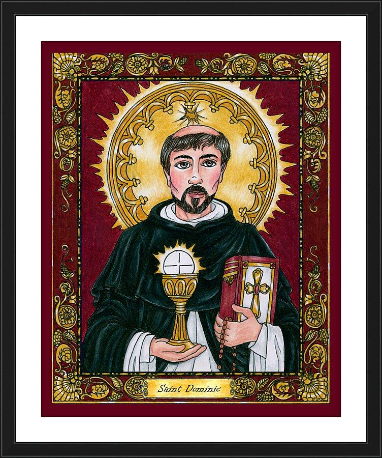 Wall Frame Black, Matted - St. Dominic by Brenda Nippert - Trinity Stores