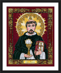 Wall Frame Black - St. Dominic by B. Nippert