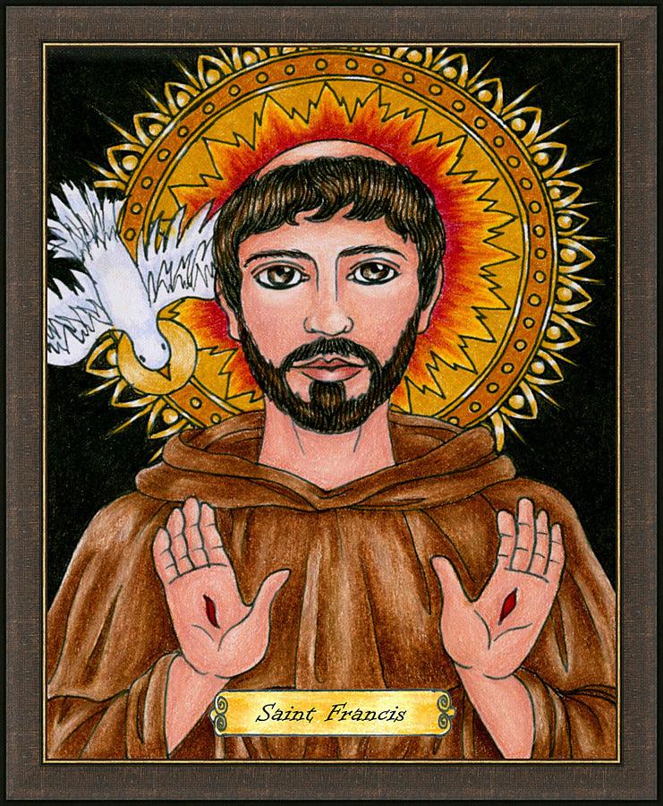 Wall Frame Espresso - St. Francis of Assisi by Brenda Nippert - Trinity Stores