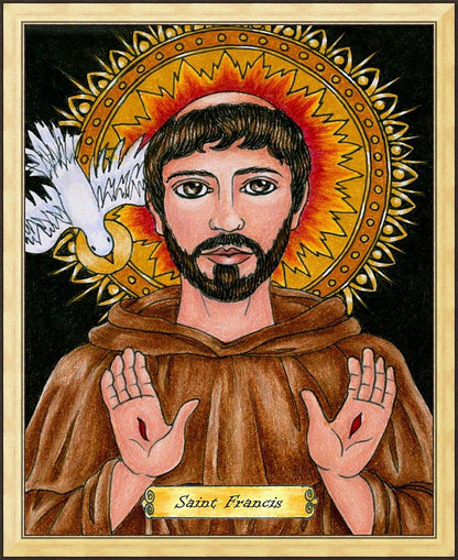 Wall Frame Gold - St. Francis of Assisi by Brenda Nippert - Trinity Stores