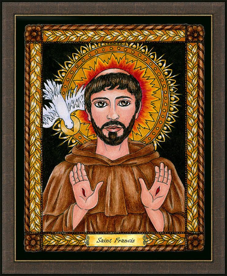 Wall Frame Espresso - St. Francis of Assisi by Brenda Nippert - Trinity Stores