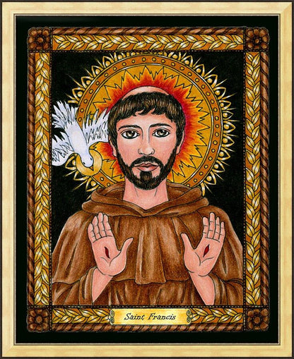 Wall Frame Gold - St. Francis of Assisi by Brenda Nippert - Trinity Stores