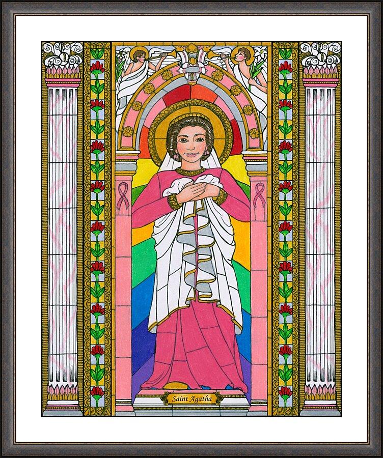 Wall Frame Espresso, Matted - St. Agatha by Brenda Nippert - Trinity Stores