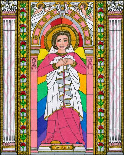 Wall Frame Espresso, Matted - St. Agatha by Brenda Nippert - Trinity Stores