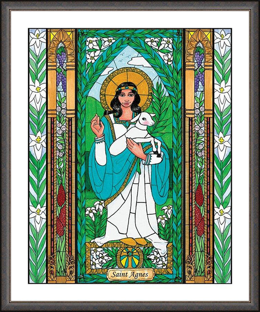 Wall Frame Espresso, Matted - St. Agnes by B. Nippert
