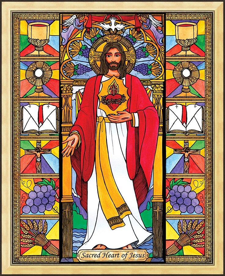 Wall Frame Gold - Sacred Heart by Brenda Nippert - Trinity Stores