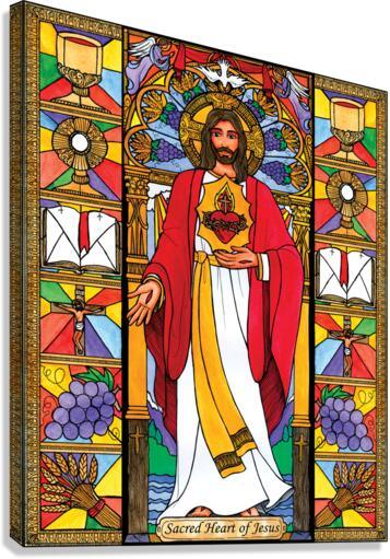 Canvas Print - Sacred Heart of Jesus by Brenda Nippert - Trinity Stores