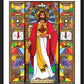 Wall Frame Black, Matted - Sacred Heart of Jesus by Brenda Nippert - Trinity Stores