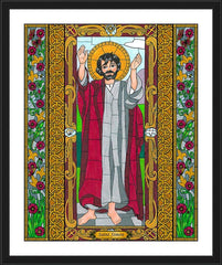 Wall Frame Black - St. Simon the Apostle by B. Nippert