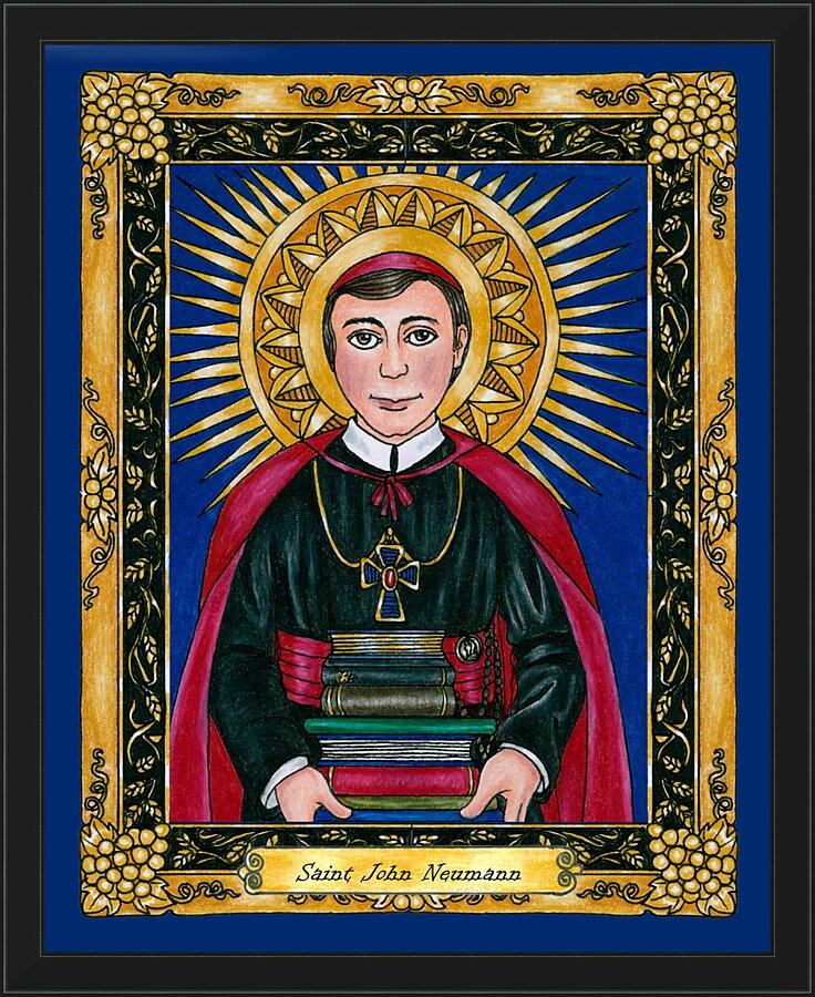 Wall Frame Black - St. John Neumann by Brenda Nippert - Trinity Stores