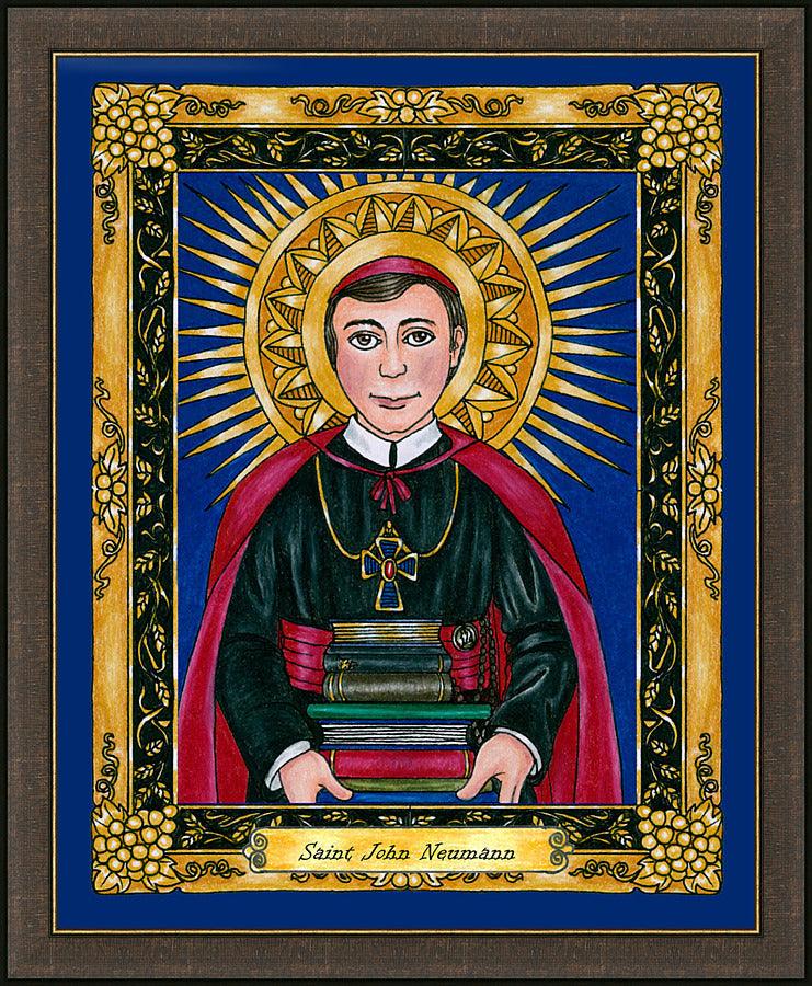 Wall Frame Espresso - St. John Neumann by Brenda Nippert - Trinity Stores