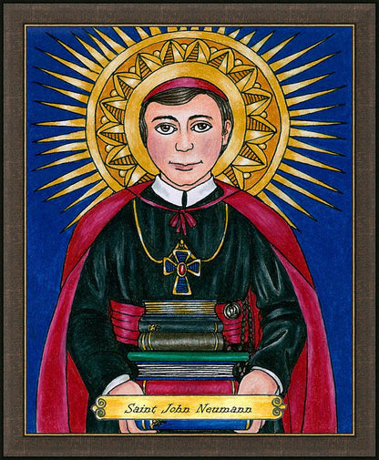 Wall Frame Espresso - St. John Neumann by Brenda Nippert - Trinity Stores