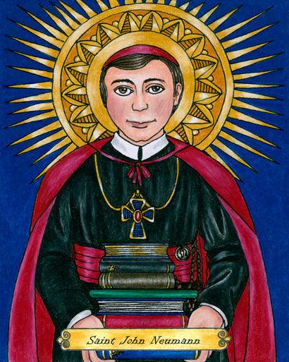 Wall Frame Espresso, Matted - St. John Neumann by Brenda Nippert - Trinity Stores