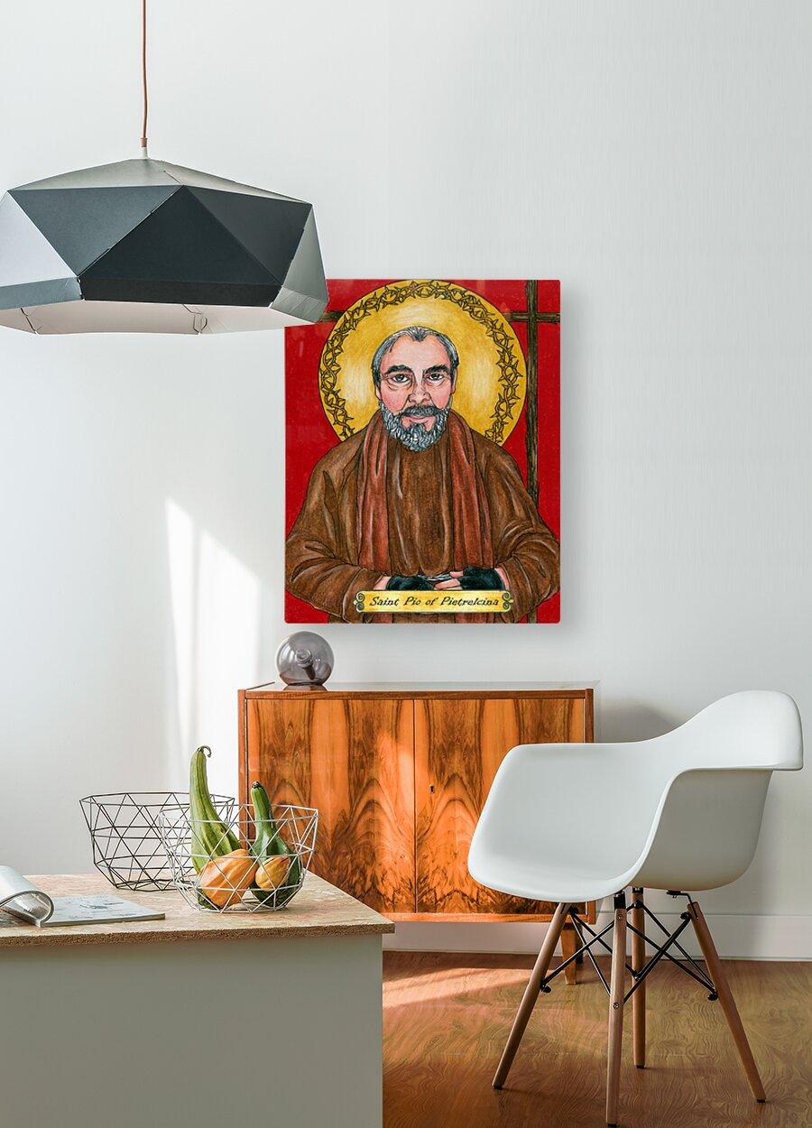 Metal Print - St. Pio of Pietrelcina  by Brenda Nippert - Trinity Stores