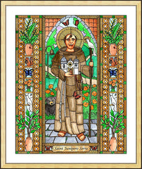 Wall Frame Gold - St. Junipero Serra by B. Nippert