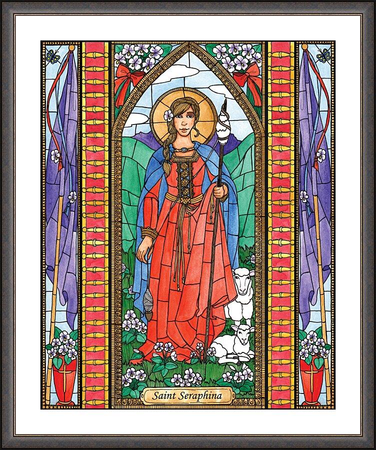 Wall Frame Espresso, Matted - St. Seraphina by Brenda Nippert - Trinity Stores