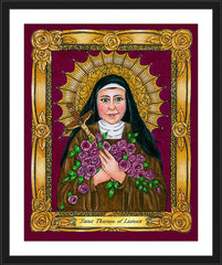 Wall Frame Black - St. Thérèse of Lisieux by B. Nippert