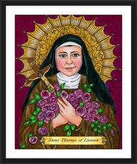 Wall Frame Black - St. Thérèse of Lisieux by B. Nippert