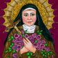 Wall Frame Espresso, Matted - St. Thérèse of Lisieux by Brenda Nippert - Trinity Stores