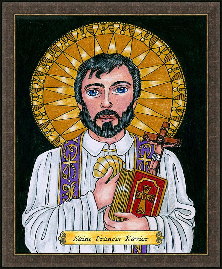 Wall Frame Espresso - St. Francis Xavier by Brenda Nippert - Trinity Stores