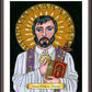 Wall Frame Espresso, Matted - St. Francis Xavier by Brenda Nippert - Trinity Stores