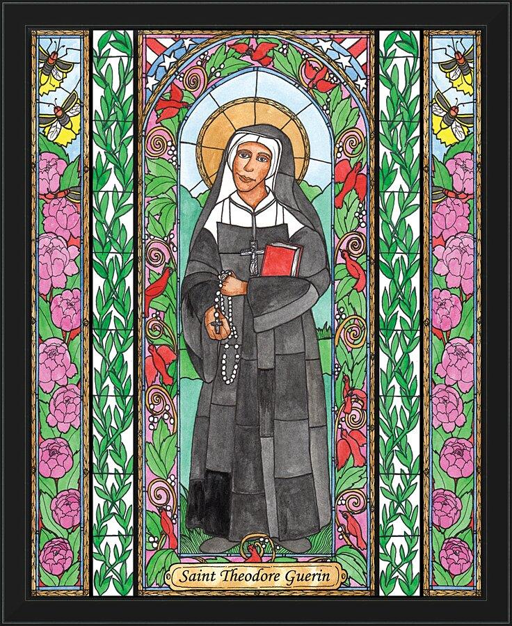 Wall Frame Black - St. Mother Theodore Guerin by Brenda Nippert - Trinity Stores