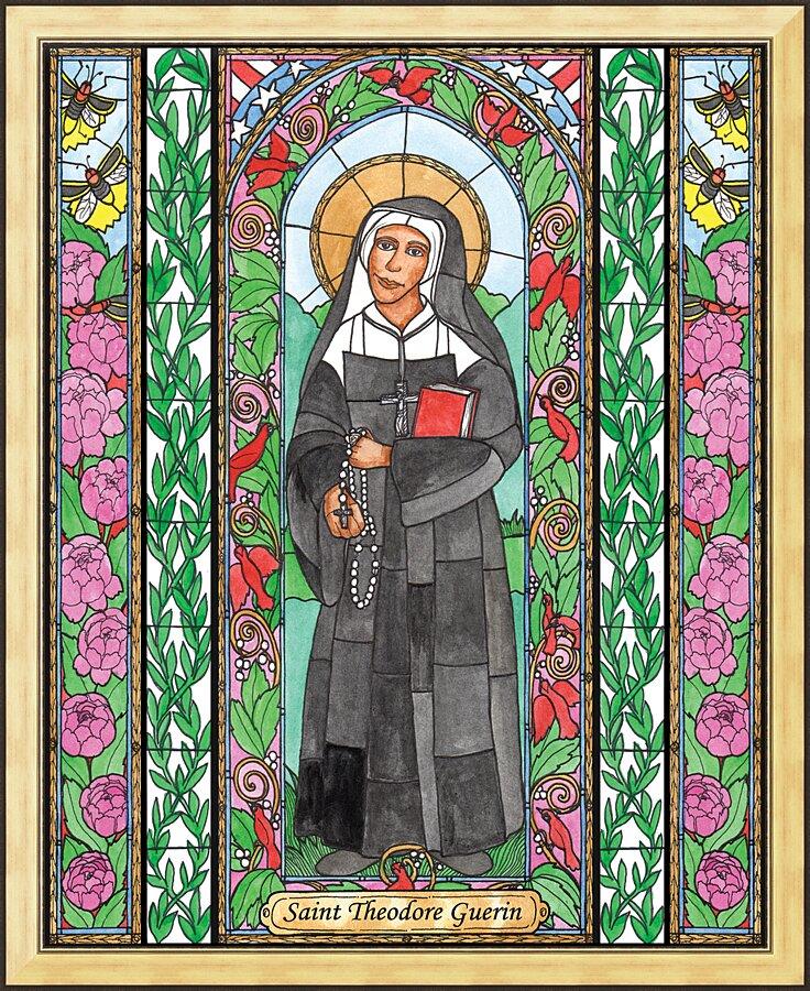 Wall Frame Gold - St. Mother Theodore Guerin by Brenda Nippert - Trinity Stores