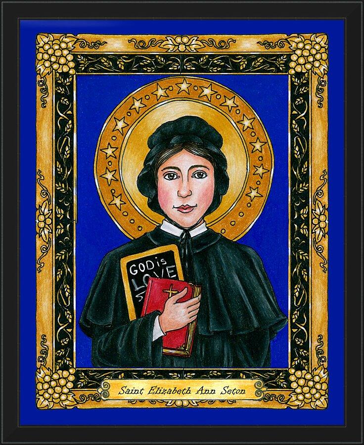 Wall Frame Black - St. Elizabeth Ann Seton by Brenda Nippert - Trinity Stores