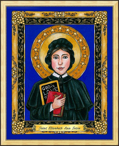 Wall Frame Gold - St. Elizabeth Ann Seton by Brenda Nippert - Trinity Stores