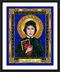Wall Frame Black - St. Elizabeth Ann Seton by B. Nippert