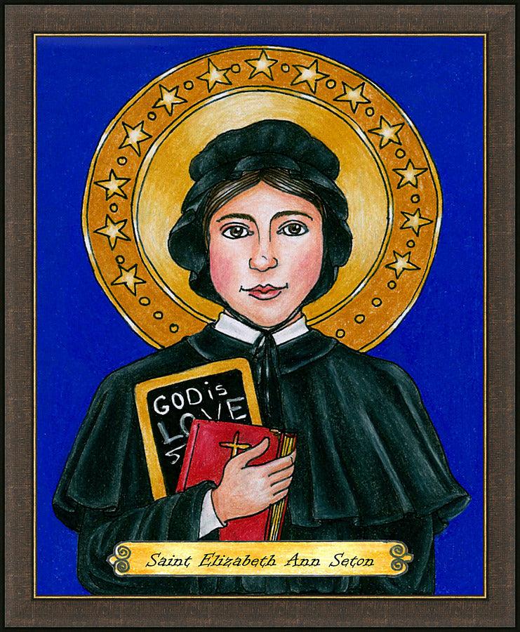 Wall Frame Espresso - St. Elizabeth Ann Seton by Brenda Nippert - Trinity Stores