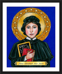 Wall Frame Black - St. Elizabeth Ann Seton by B. Nippert