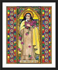 Wall Frame Black - St. Thérèse of Lisieux by B. Nippert