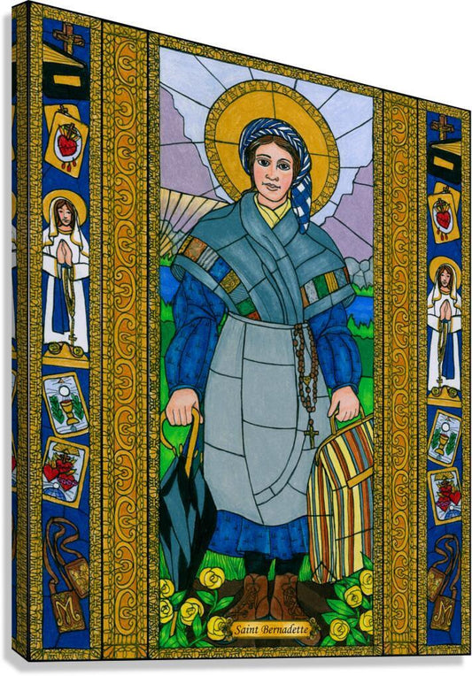 Canvas Print - St. Bernadette of Lourdes by B. Nippert