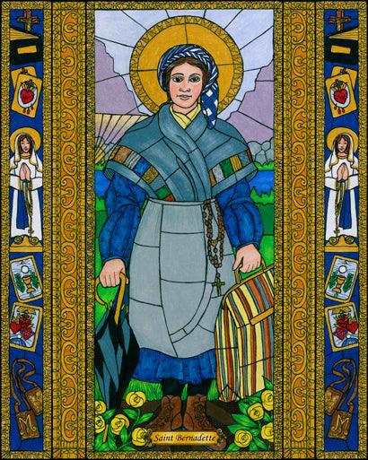 Canvas Print - St. Bernadette of Lourdes by Brenda Nippert - Trinity Stores