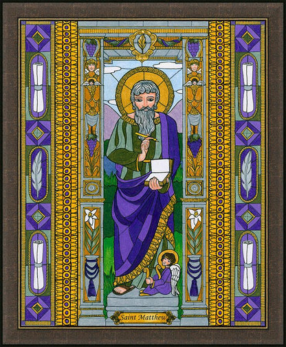 Wall Frame Espresso - St. Matthew by Brenda Nippert - Trinity Stores