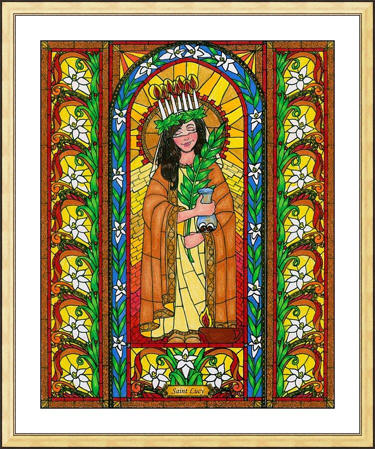 Wall Frame Gold, Matted - St. Lucy by Brenda Nippert - Trinity Stores
