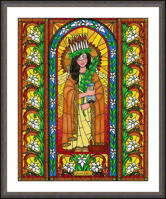 Wall Frame Espresso, Matted - St. Lucy by B. Nippert