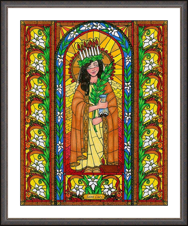 Wall Frame Espresso, Matted - St. Lucy by Brenda Nippert - Trinity Stores