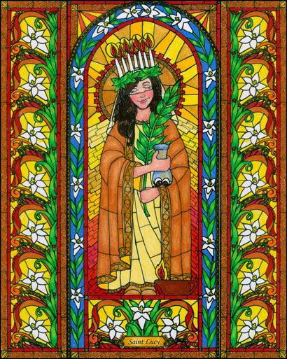 Wall Frame Gold, Matted - St. Lucy by Brenda Nippert - Trinity Stores