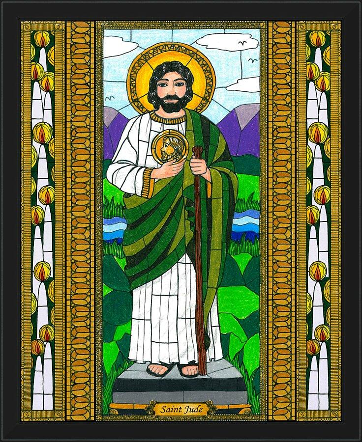 Wall Frame Black - St. Jude the Apostle by Brenda Nippert - Trinity Stores
