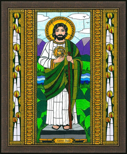 Wall Frame Espresso - St. Jude the Apostle by Brenda Nippert - Trinity Stores