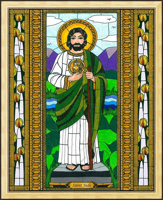 Wall Frame Gold - St. Jude the Apostle by B. Nippert