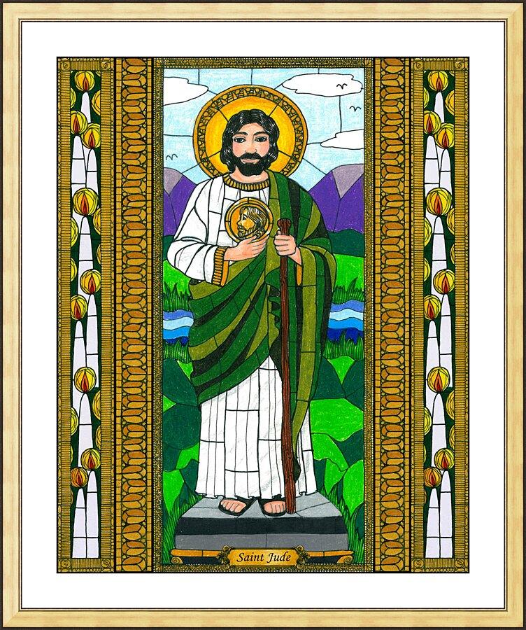 Wall Frame Gold, Matted - St. Jude the Apostle by Brenda Nippert - Trinity Stores