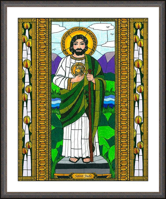 Wall Frame Espresso, Matted - St. Jude the Apostle by B. Nippert