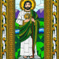 Wall Frame Espresso, Matted - St. Jude the Apostle by Brenda Nippert - Trinity Stores