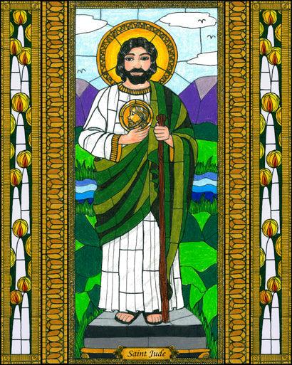 Wall Frame Gold, Matted - St. Jude the Apostle by Brenda Nippert - Trinity Stores