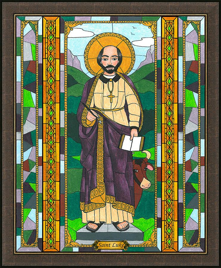 Wall Frame Espresso - St. Luke the Evangelist by Brenda Nippert - Trinity Stores