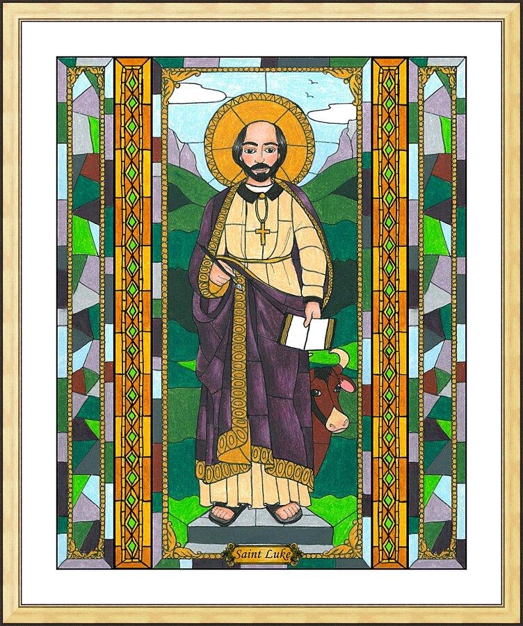 Wall Frame Gold, Matted - St. Luke the Evangelist by B. Nippert