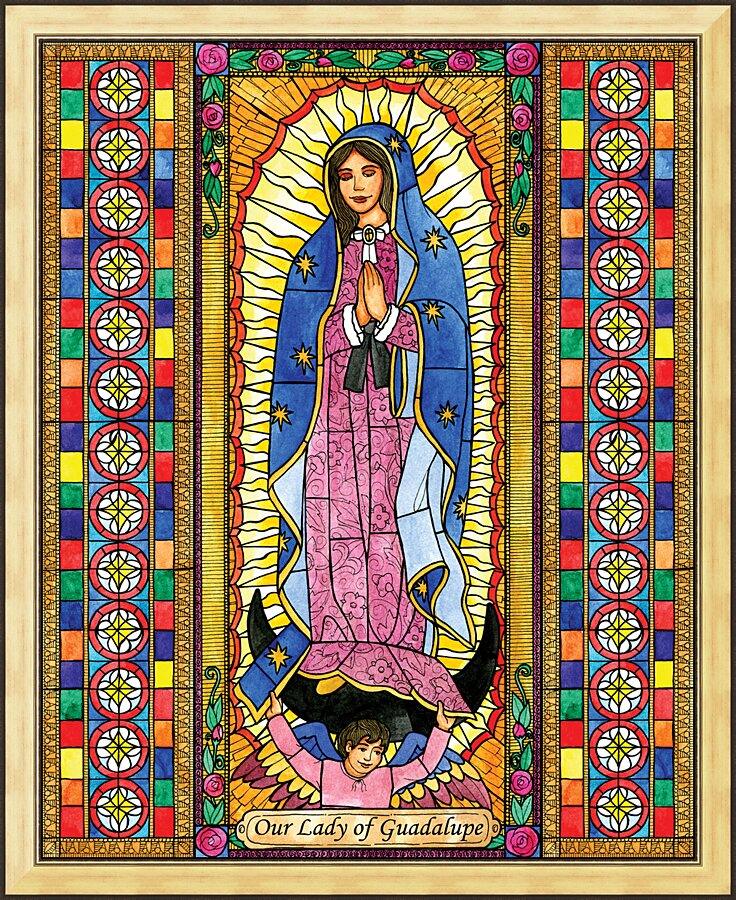 Wall Frame Gold - Our Lady of Guadalupe by B. Nippert